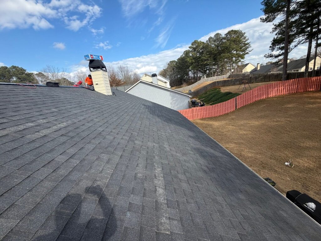Shingle roof replacement on a Locust Grove, GA home