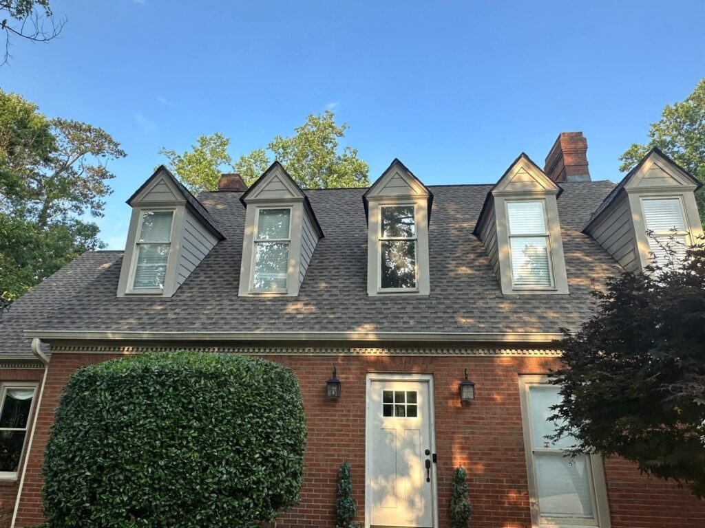 Shingle roof with dormers on a Peachtree Corners, GA home