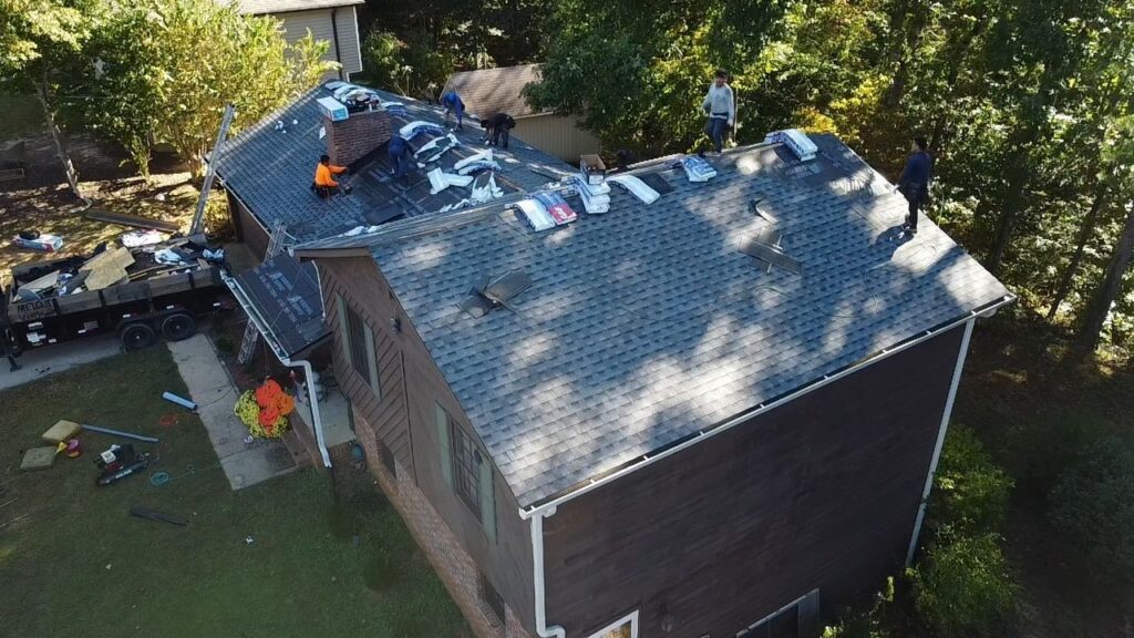 Roofing project in Sugar Hill, GA by Emergency Roofing Solutions