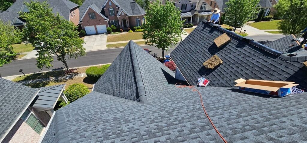 Roofing project in Suwanee, GA by Emergency Roofing Solutions