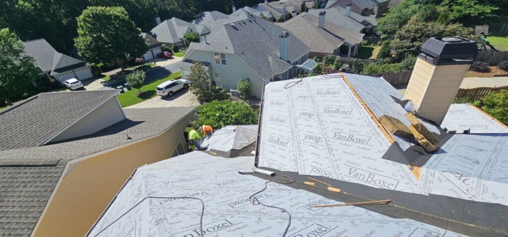 Roofing project in Woodstock, GA by Emergency Roofing Solutions